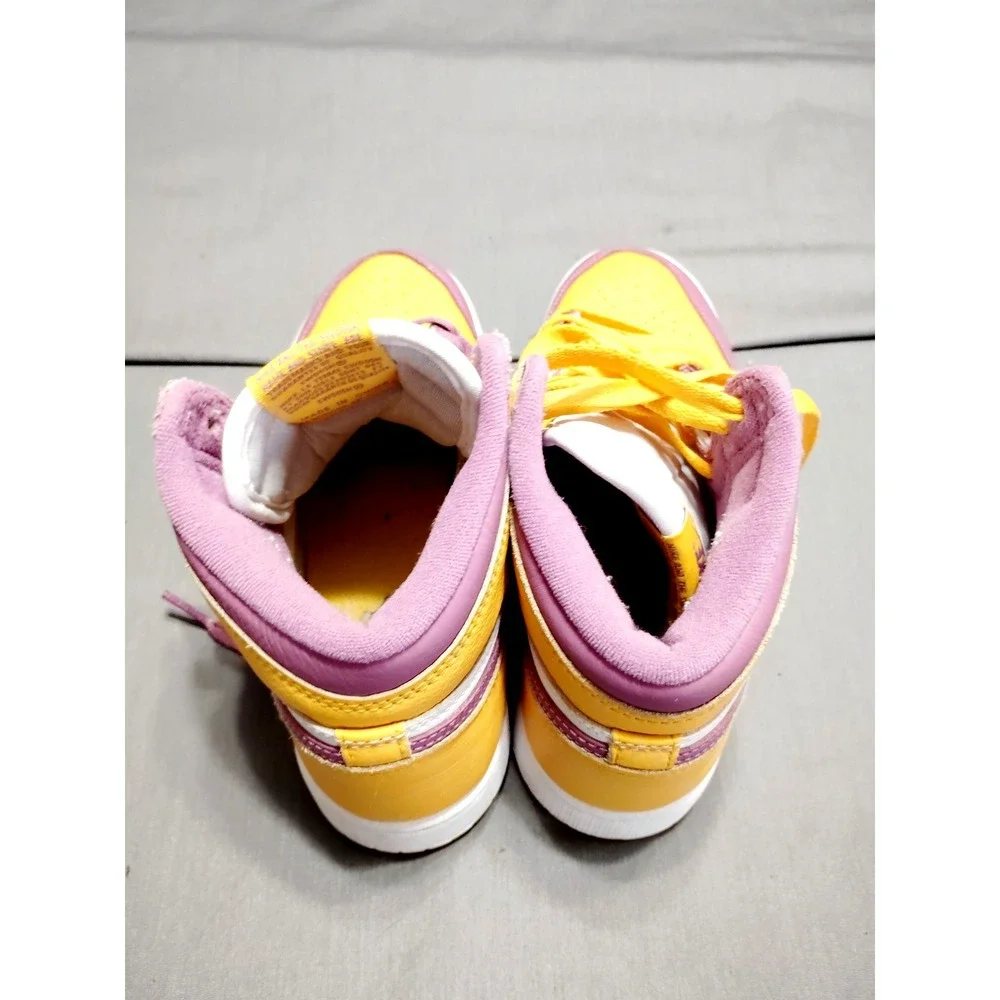EUC Nike Air Jordan 1 Retro High OG Brotherhood University 2022 Gold Purple‎ 6Y